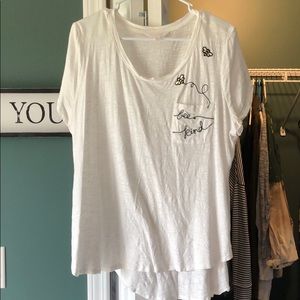 White short sleeve top